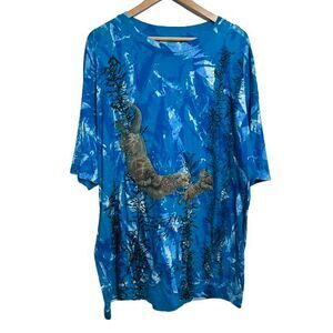 Vtg 90s Local Color Art Clothes T Shirt Unisex 2XL Sea Otters Blue Tie Dye